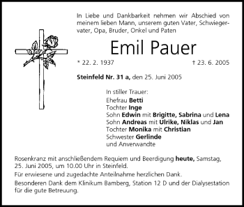 Anzeige von Emil Pauer von MGO