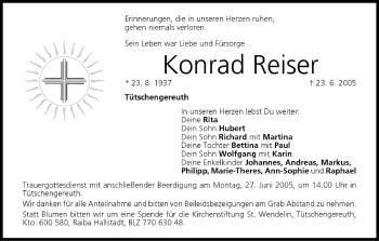 Anzeige von Konrad Reiser von MGO