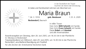 Anzeige von Maria Braun von MGO
