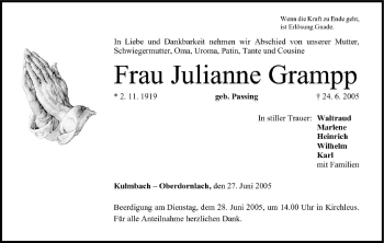 Anzeige von Julianne Grampp von MGO