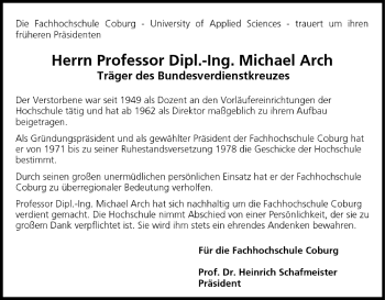 Anzeige von Michael Arch von MGO