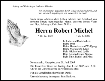 Anzeige von Robert Michel von MGO
