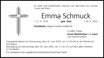 Anzeige von Emma Schmuck von MGO
