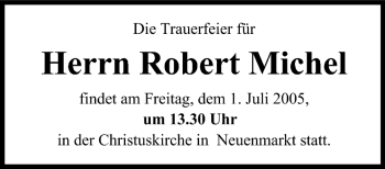 Anzeige von Robert Michel von MGO