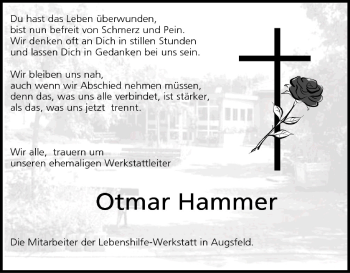 Anzeige von Otmar Hammer von MGO