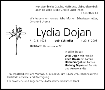 Anzeige von Lydia Dojan von MGO