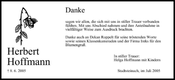 Anzeige von Herbert Hoffmann von MGO