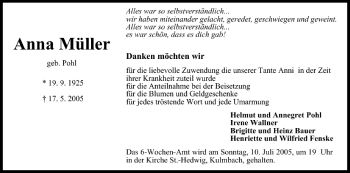 Anzeige von Anna Müller von MGO