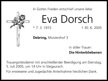 Anzeige von Eva Dorsch von MGO