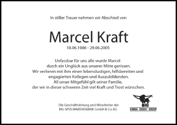 Anzeige von Marcel Kraft von MGO