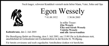 Anzeige von Egon Wessely von MGO