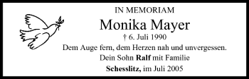 Anzeige von Monika Mayer von MGO