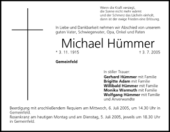 Anzeige von Michael Hümmer von MGO