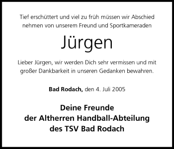 Anzeige von Jürgen  von MGO