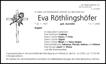 Anzeige von Eva Röthlingshöfer von MGO