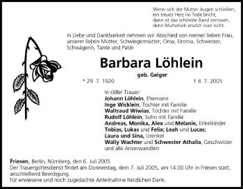 Anzeige von Barbara Löhlein von MGO