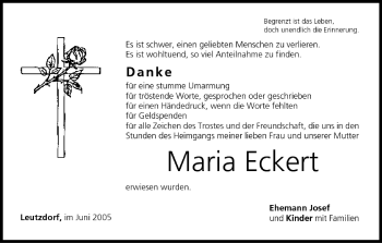 Anzeige von Maria Eckert von MGO