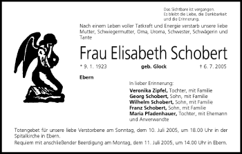 Anzeige von Elisabeth Schobert von MGO