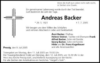 Anzeige von Andreas Backer von MGO