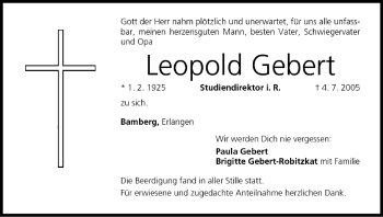 Anzeige von Leopold Gebert von MGO