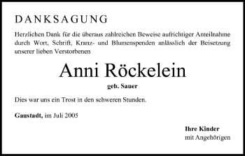 Anzeige von Anni Röckelein von MGO