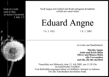 Anzeige von Eduard Angne von MGO