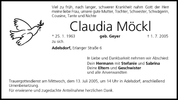 Anzeige von Claudia Möckl von MGO