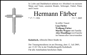 Anzeige von Hermann Färber von MGO
