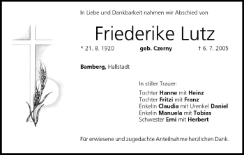 Anzeige von Friederike Lutz von MGO