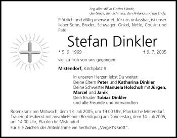 Anzeige von Stefan Dinkler von MGO