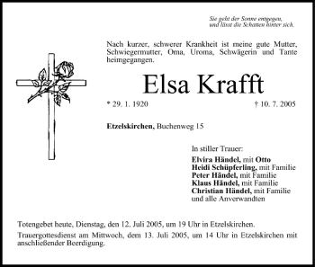 Anzeige von Elsa Krafft von MGO