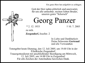 Anzeige von Georg Panzer von MGO