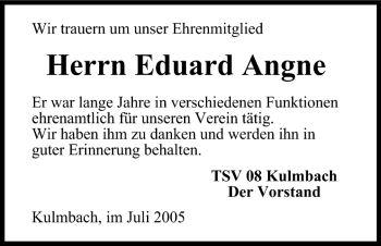 Anzeige von Eduard Angne von MGO