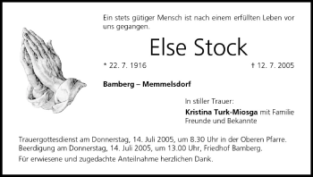 Anzeige von Else Stock von MGO