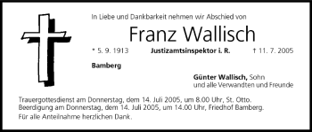 Anzeige von Franz Wallisch von MGO