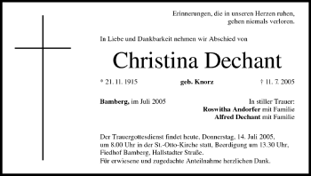 Anzeige von Christina Dechant von MGO