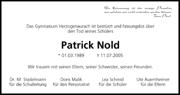 Anzeige von Patrick Nold von MGO