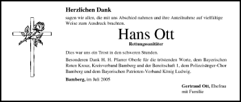 Anzeige von Hans Ott von MGO