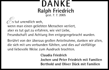 Anzeige von Ralph Friedrich von MGO