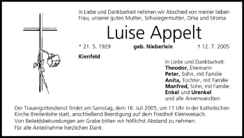 Anzeige von Luise Appelt von MGO