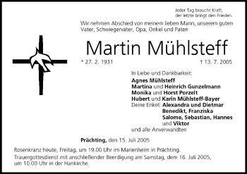 Anzeige von Martin Mühlsteff von MGO