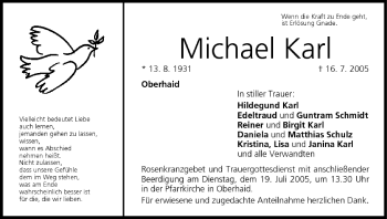 Anzeige von Michael Karl von MGO