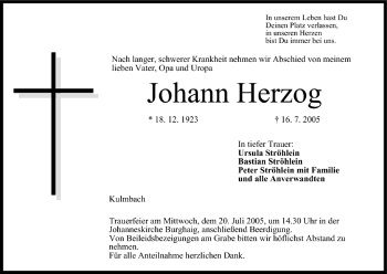 Anzeige von Johann Herzog von MGO