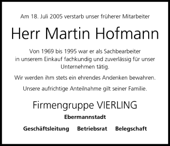 Anzeige von Martin Hofmann von MGO