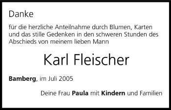Anzeige von Karl Fleischer von MGO