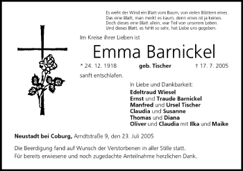 Anzeige von Emma Barnickel von MGO
