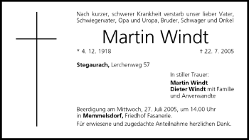 Anzeige von Martin Windt von MGO