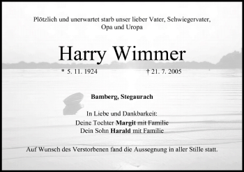 Anzeige von Harry Wimmer von MGO