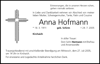Anzeige von Anna Hofmann von MGO