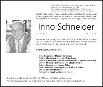 Anzeige von Inno Schneider von MGO